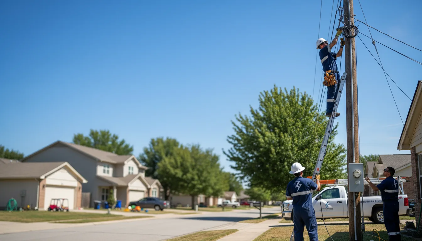 Residential electrician providing installation services in Louise, TX